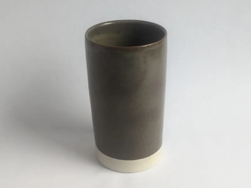 Deep Forest Moss Standing Column Vase